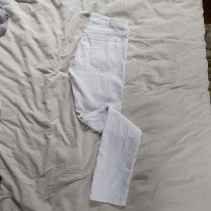White denim skinny jeans